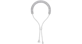 Dior x ERL Necklace Silver-Finish Brass and White Crystals
