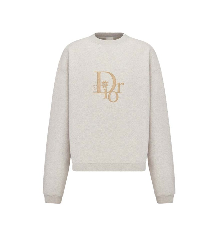 Pre-owned Dior X Erl Oversized Sweatshirt Heathered Gray Cotton Fleece