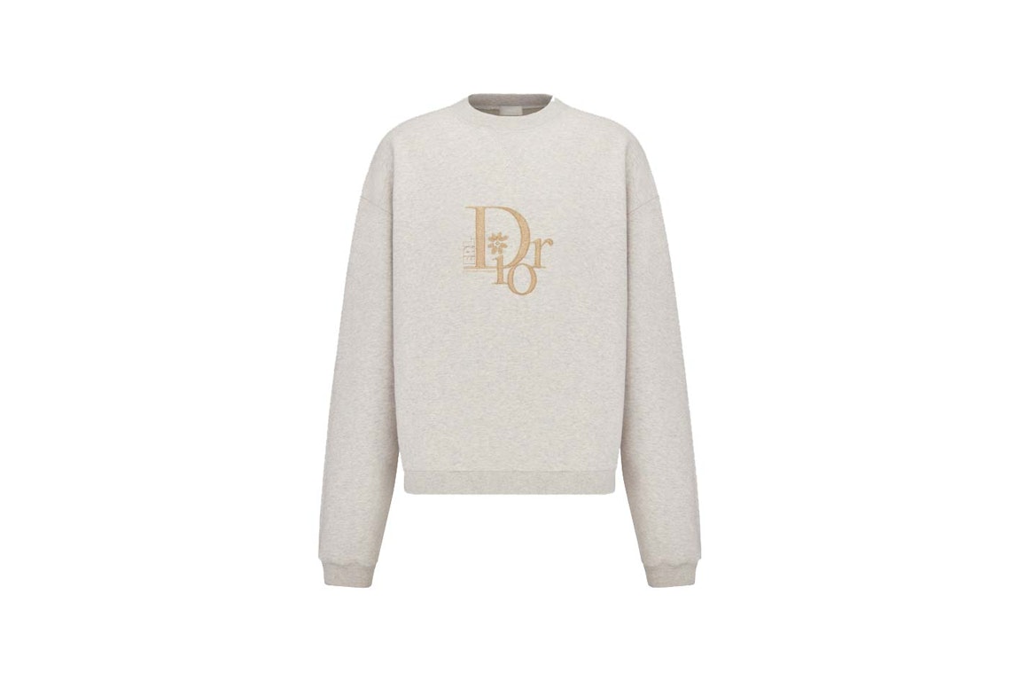 Pre-owned Dior X Erl Oversized Sweatshirt Heathered Gray Cotton Fleece