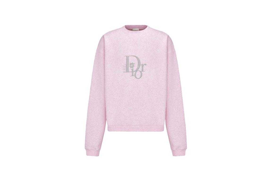 Pre-owned Dior X Erl Oversized Sweatshirt Heathered Pink Cotton Fleece