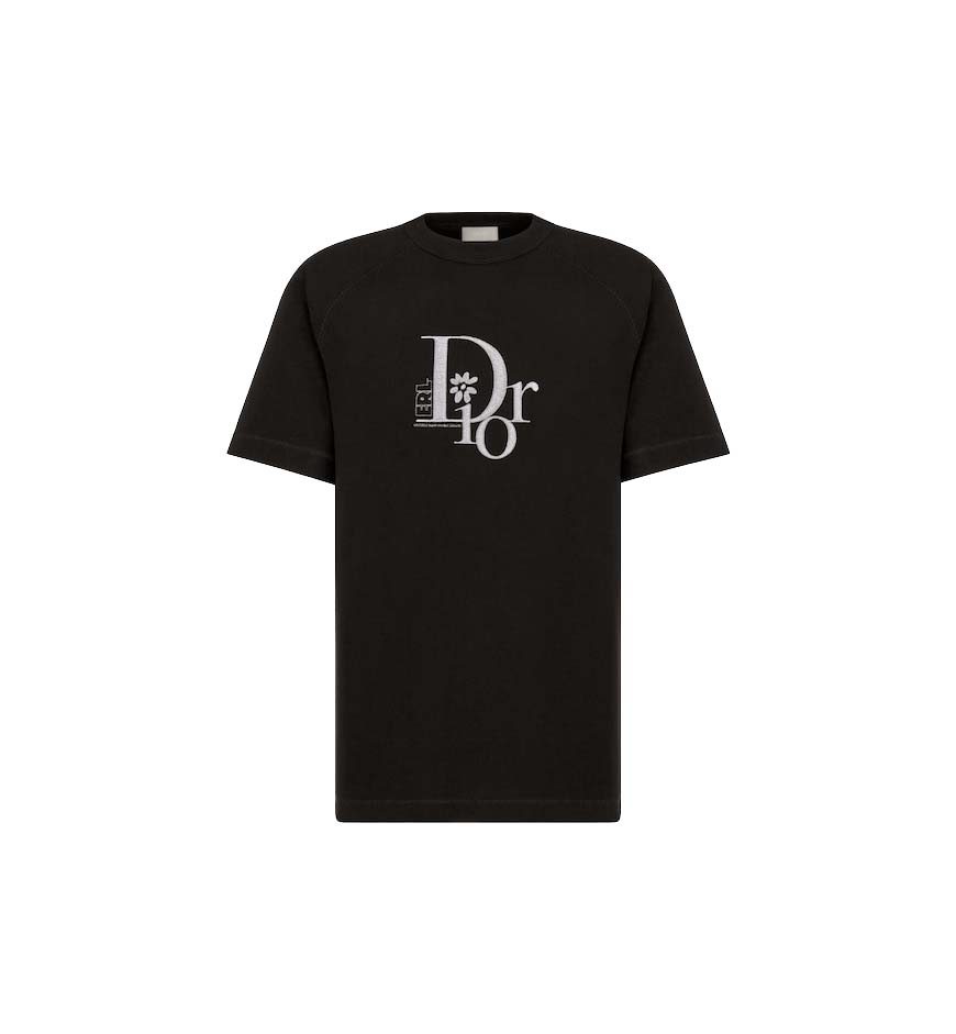 Dior x ERL Relaxed-Fit T-Shirt Black Slub Cotton Jersey - SS23 - US