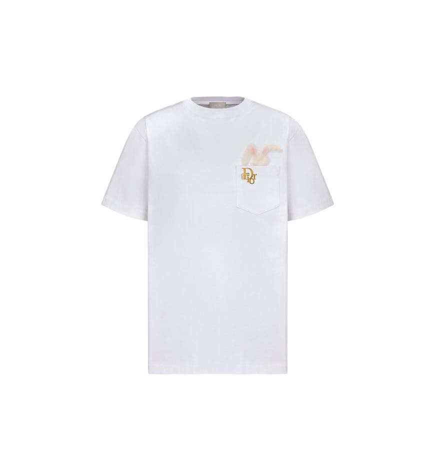 Dior x ERL Relaxed-Fit T-Shirt White Cotton Jersey - SS23 - JP