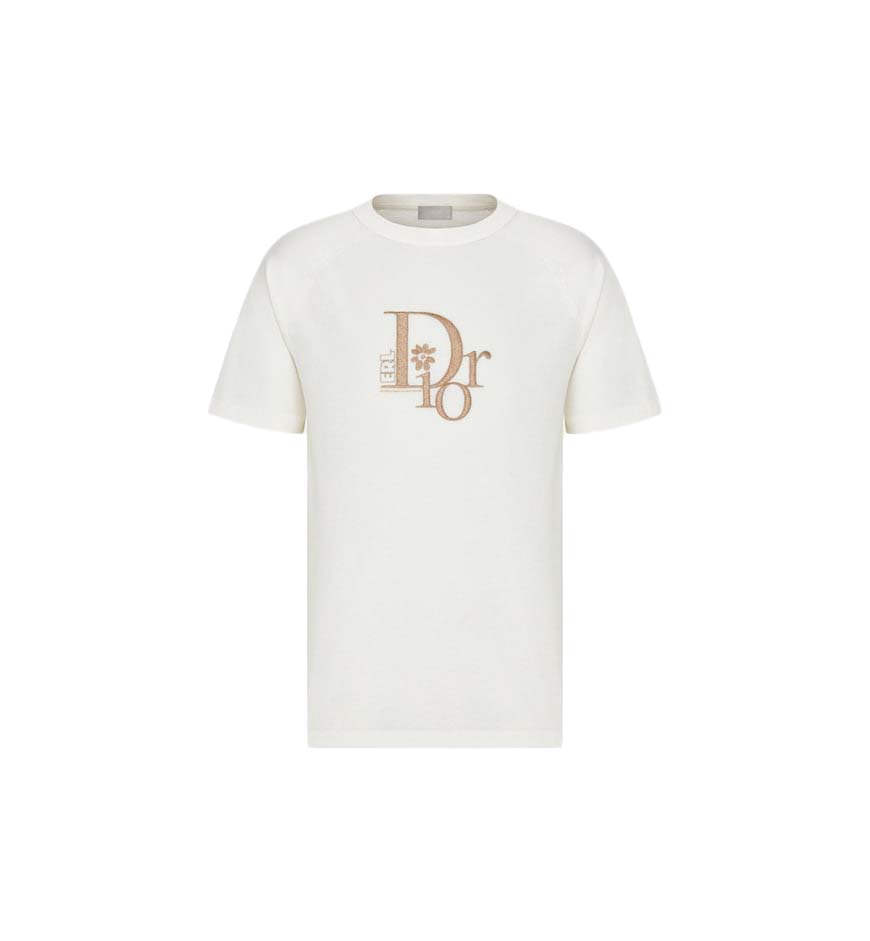 Dior x ERL Relaxed-Fit T-Shirt White Slub Cotton Jersey - SS23 - US