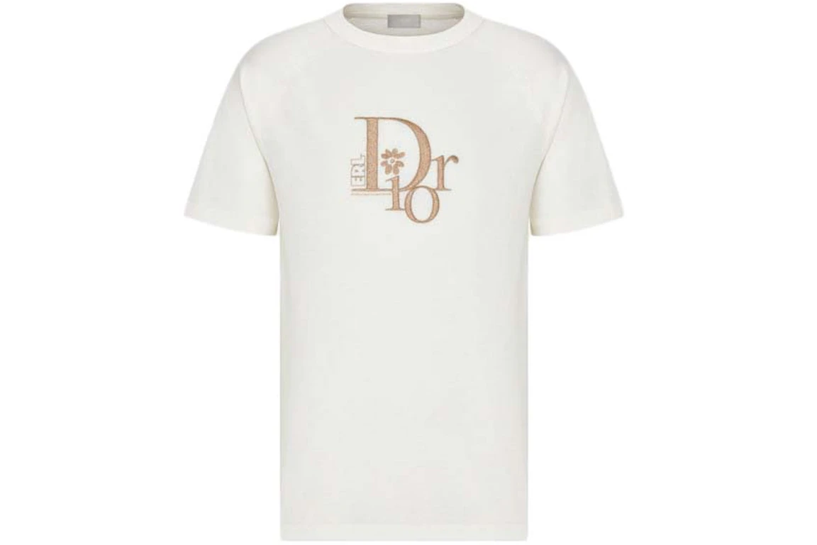 Dior x ERL Relaxed-Fit T-Shirt White Slub Cotton Jersey