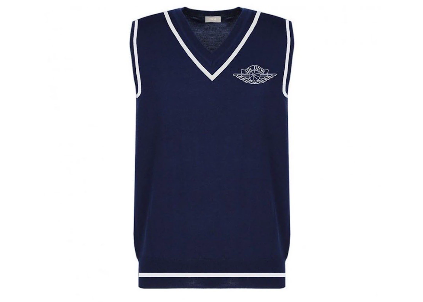 Dior x Jordan Sleeveless Sweater Navy/White Men's - SS20 - US