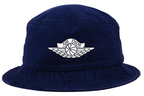 Dior x Jordan Wings Bucket Hat Azul marino SS20 MX