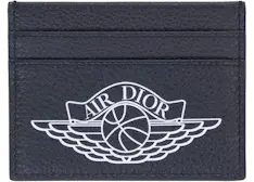 Dior x Jordan Wings Card Holder (4 Card Slot) Navy in Calfskin with ...