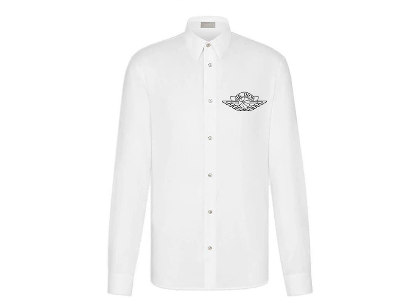 Dior x Jordan Wings Longsleeve Button Up Shirt White Men's - SS20 - US