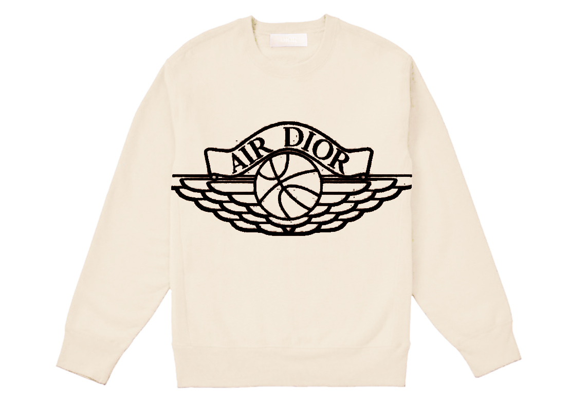Dior Air Jordan Navy Wings Logo TShirt  Savonches