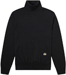 Dior x KAWS Bee Logo Turtleneck Wool Knit Sweater Black