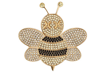 Dior x Kaws Bee Pin Yellow in Brass/Crystal with Gold-tone Brass - US
