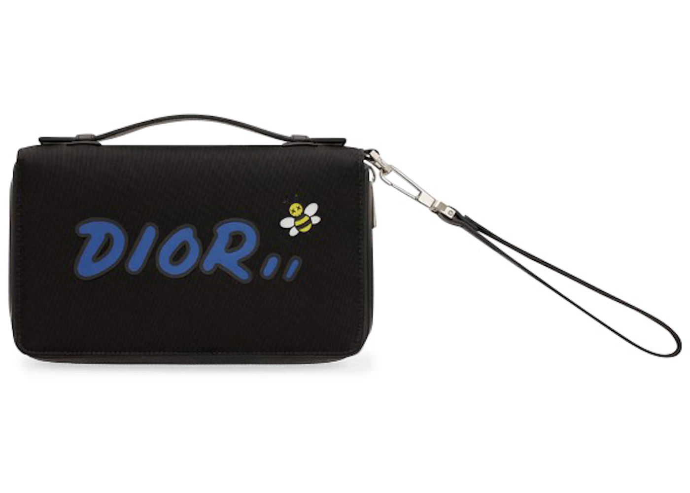 Dior x Kaws Nylon Wallet Black in Nylon with Silver-tone - US