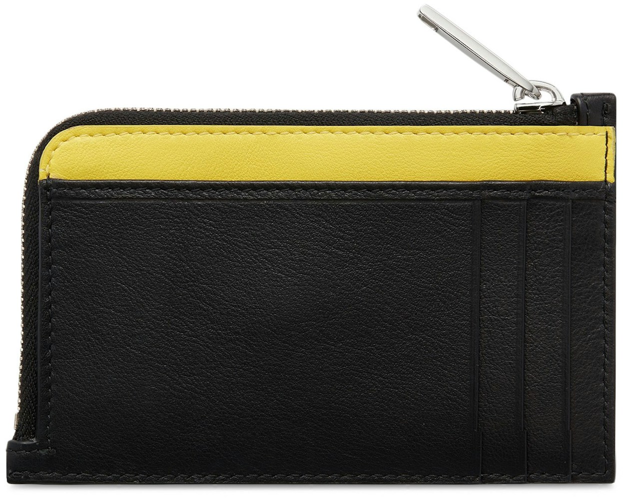 Dior x Kaws Zipped Card and Coin Holder Yellow Bees Black in Calfskin ...