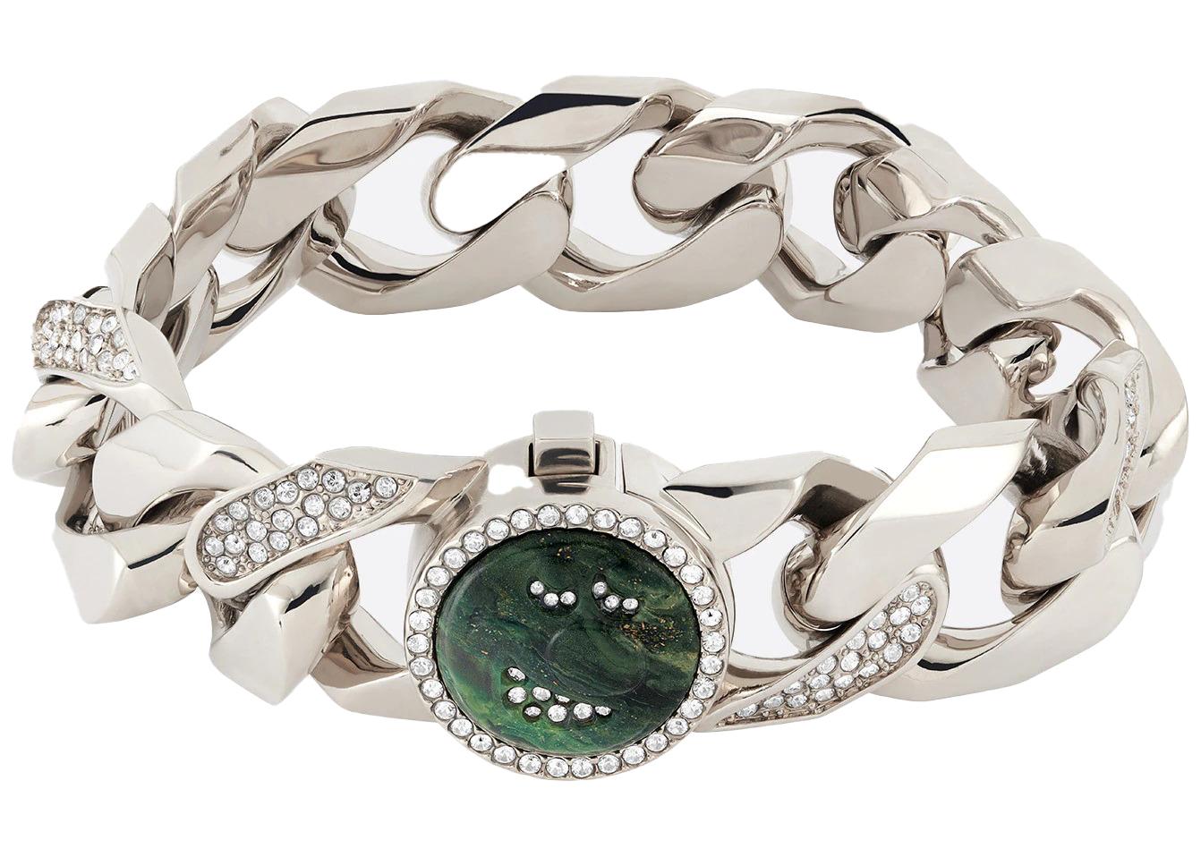 Dior x Kenny Scharf Bracelet Jade Stone Silver