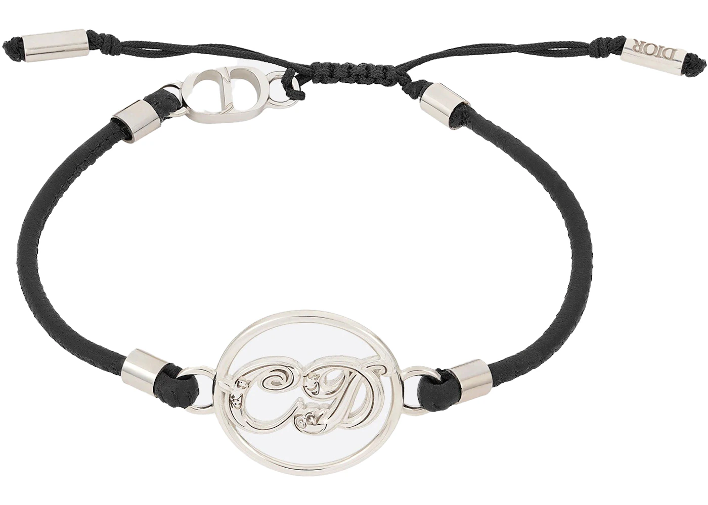 Dior x Kenny Scharf Bracelet Silver and Black Calfskin in Metal and ...