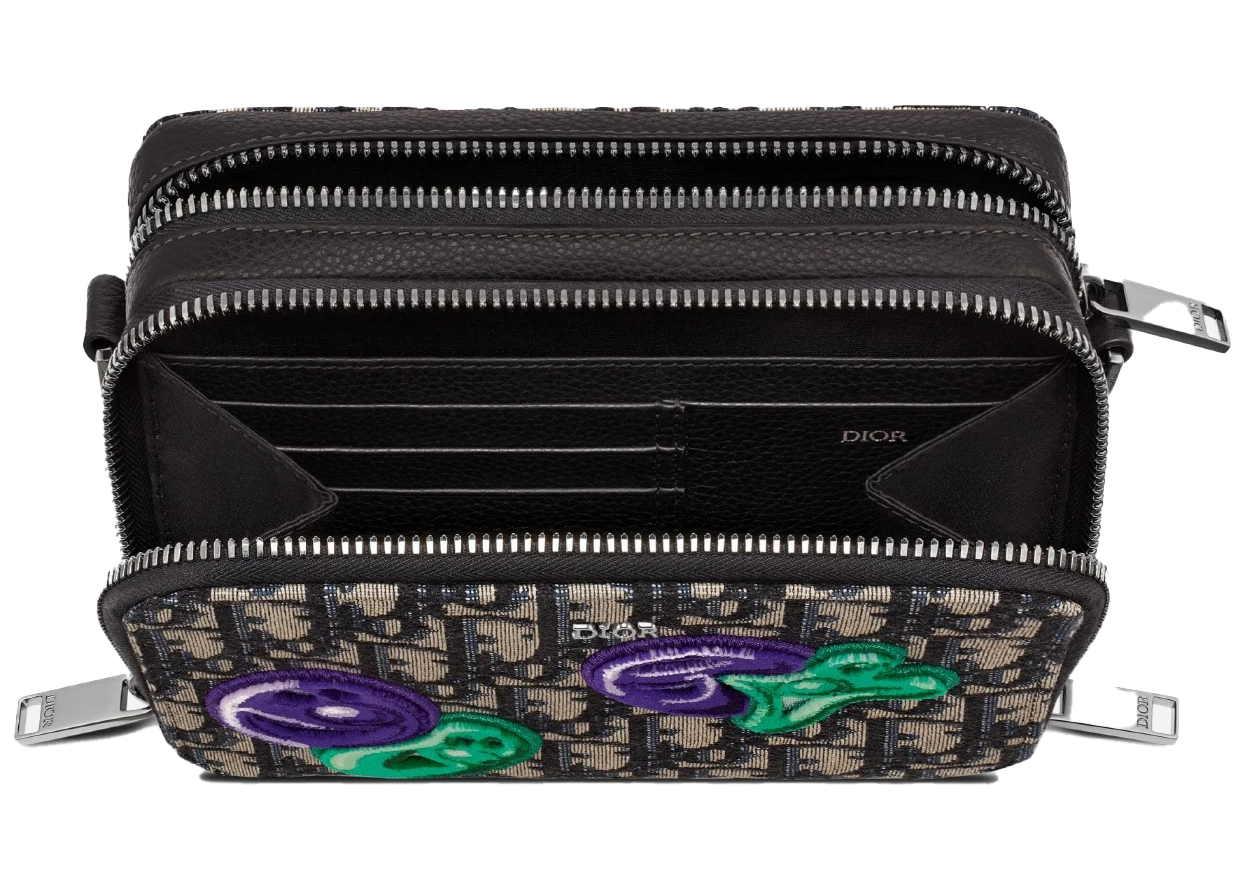 Dior x Kenny Scharf Pouch with Shoulder Strap Beige/Black in 