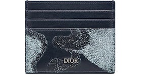 Dior x Peter Doig Card Holder Blue Denim Camouflage