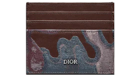 Dior x Peter Doig Card Holder Brown Camouflage