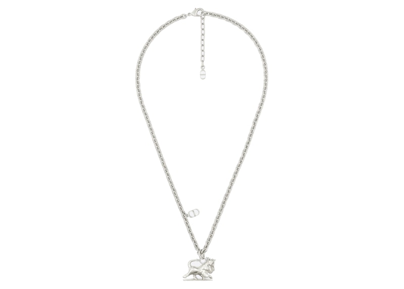 Dior x Peter Doig Pendant Necklace Silver in Silver-Finish Brass - US