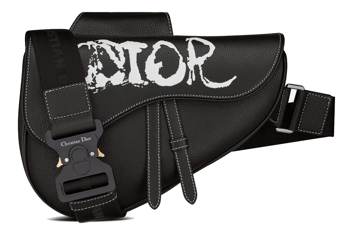 Pre-owned Dior X Peter Doig Saddle Bag Black