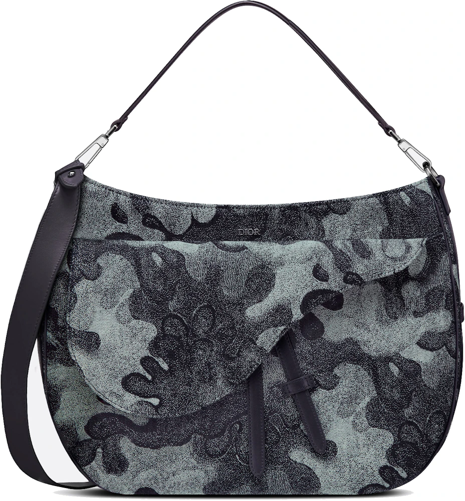 Dior Saddle Bag Denim Camouflage Jacquard
