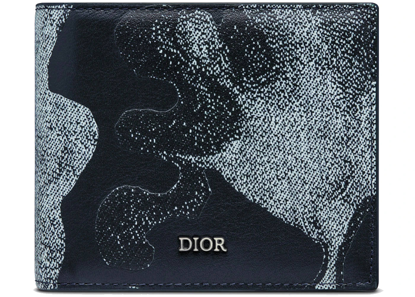 Dior x Kaws Bifold Wallet Yellow Bees Black in Calfskin - US