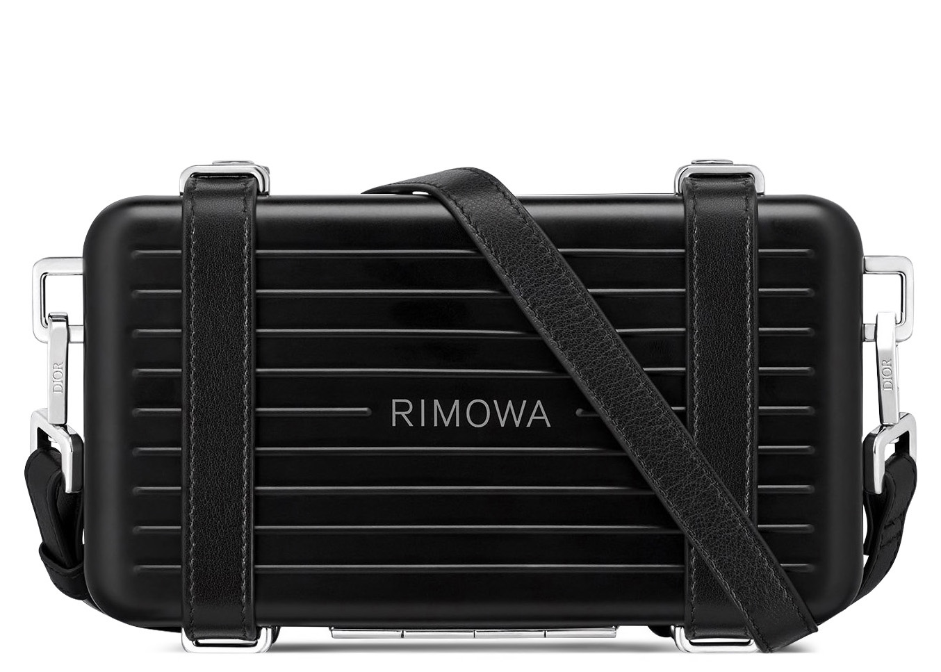 Dior x RIMOWA Personal Clutch On Strap Aluminium Black in 