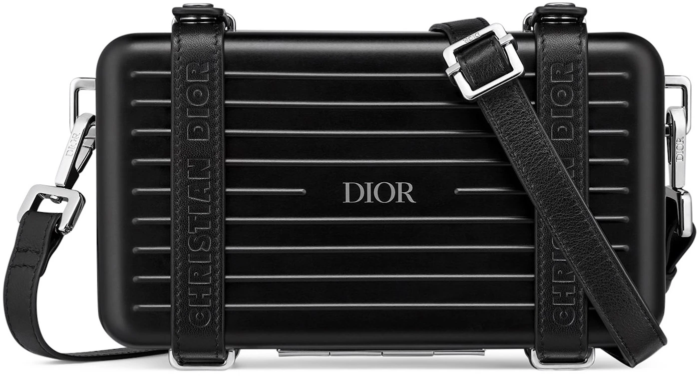 Dior x RIMOWA Personal Clutch On Strap Aluminium Black in