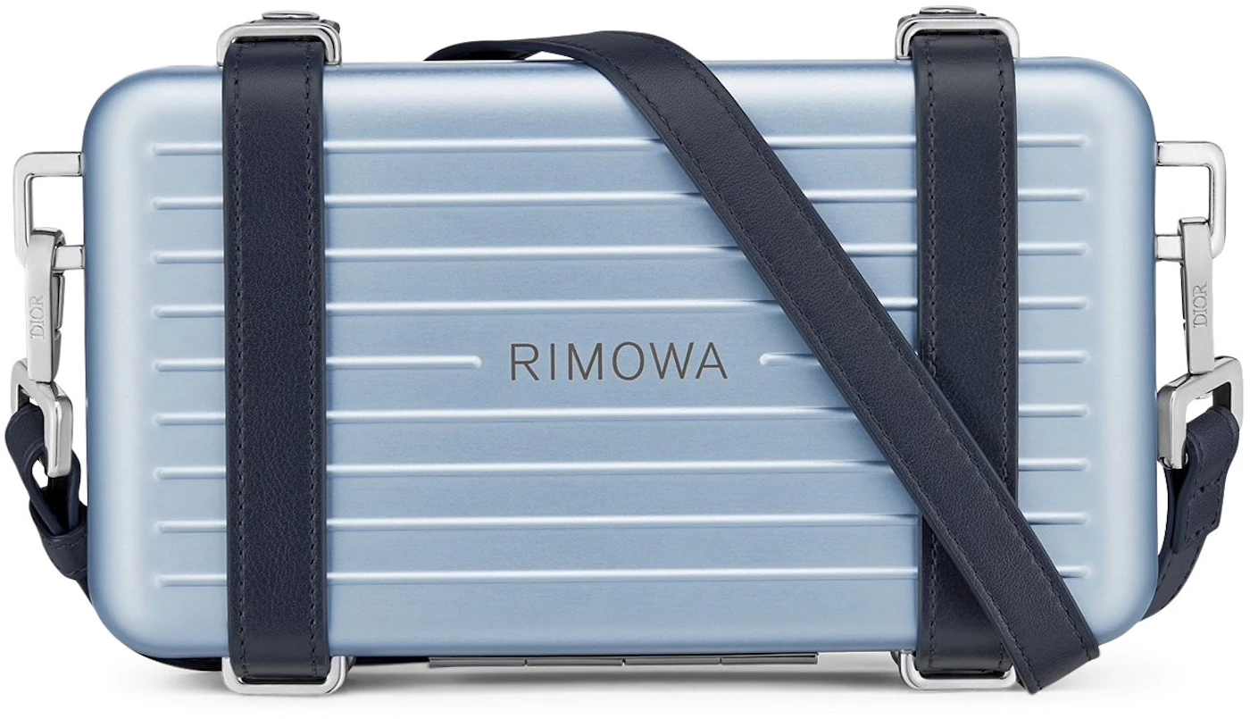 Dior x RIMOWA Personal Clutch On Strap Aluminium Blue in Aluminium ...