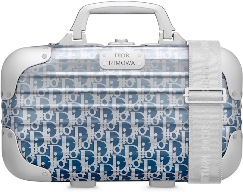 Dior x RIMOWA 4-Wheel Cabin Suitcase Aluminium Dior Oblique Blue Gradient