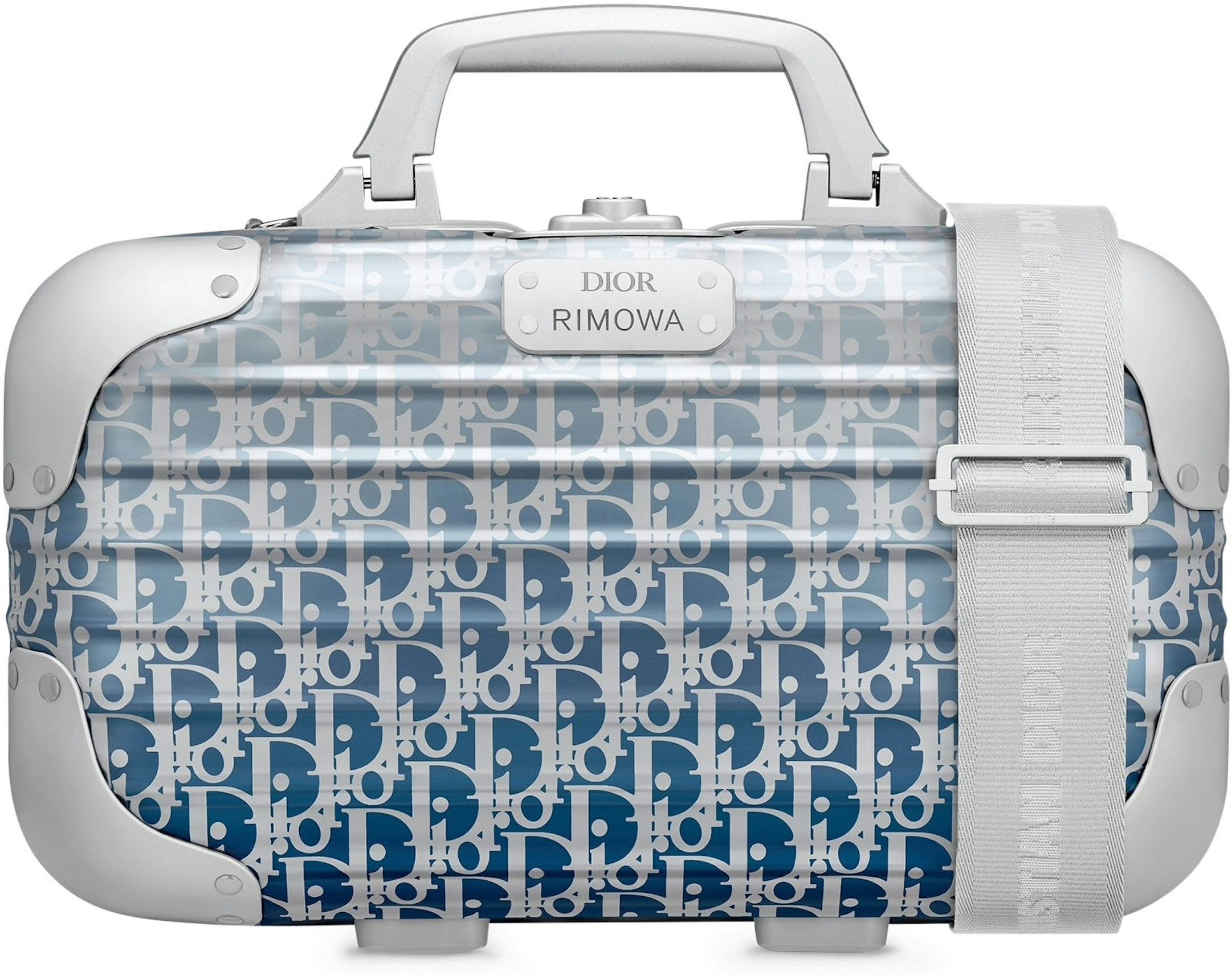 CHRISTIAN DIOR X RIMOWA Aluminum Gradient Cabin Luggage Blue Multi 1240898
