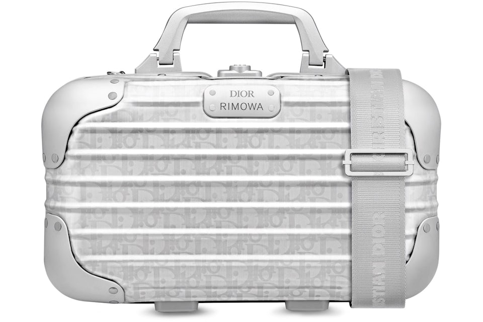 Dior x RIMOWA 4-Wheel Cabin Suitcase Aluminium Dior Oblique Black