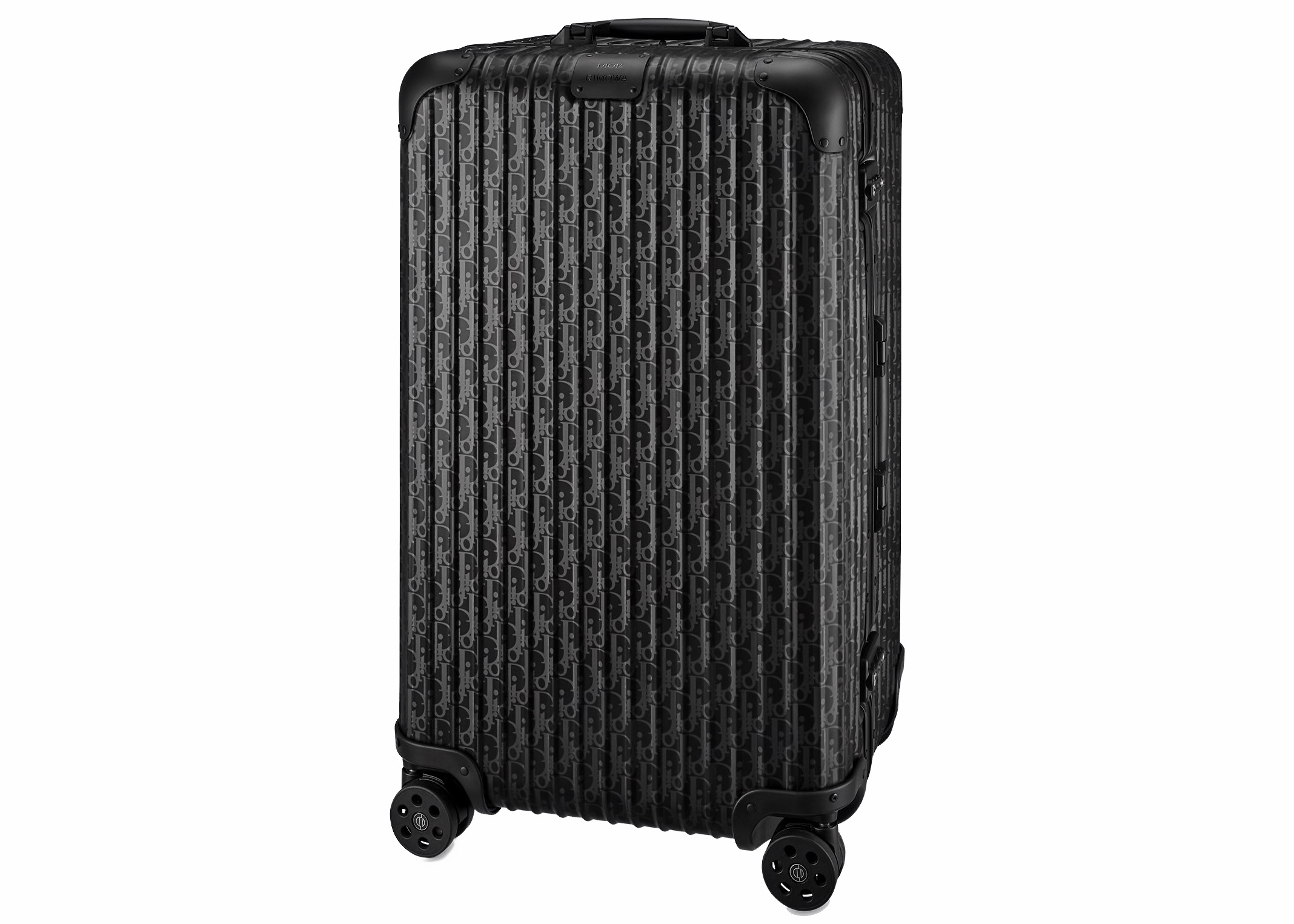 Dior x RIMOWA 4 Wheel Large Suitcase Aluminium Dior Oblique Black