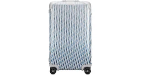 Dior x RIMOWA 4-Wheel Large Suitcase Aluminium Dior Oblique Blue Gradient