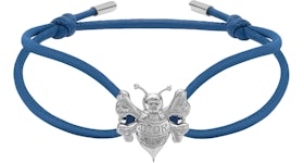 Dior And Shawn Cord Bracelet Blue Calfskin