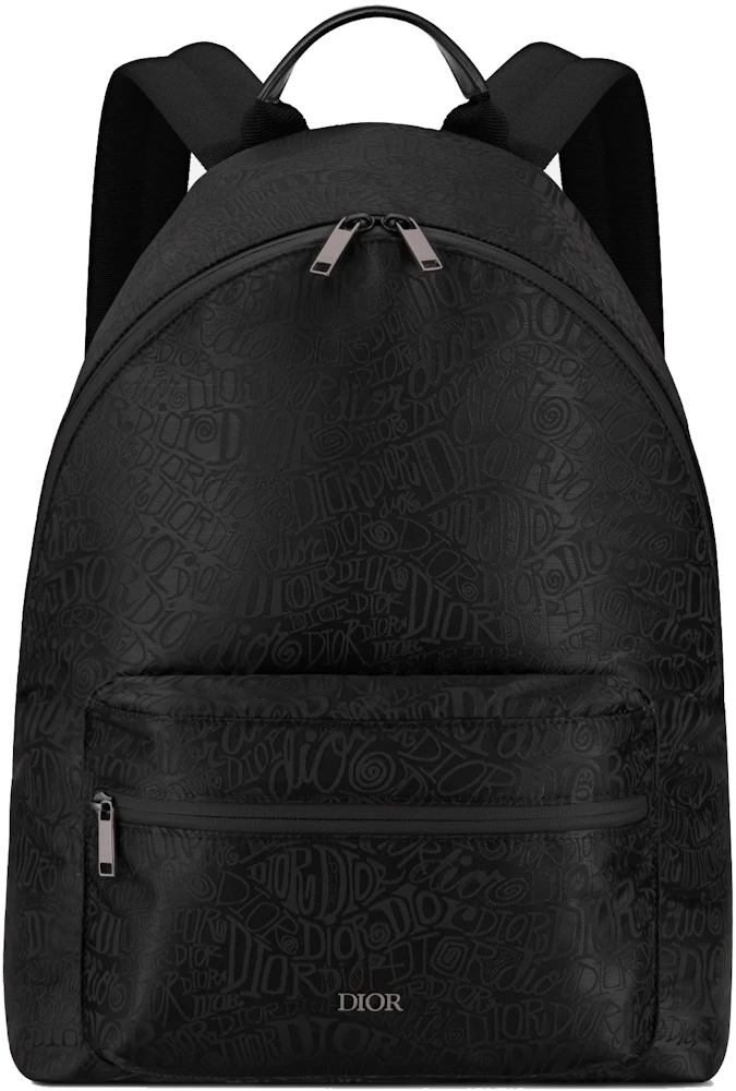 DIOR MEN 2020 Curvy Script Backpack - Black Backpacks, Bags