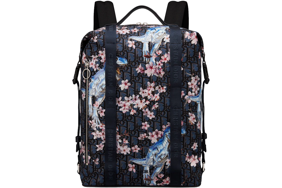 Dior x Sorayama Backpack Oblique Safari Nylon Blue