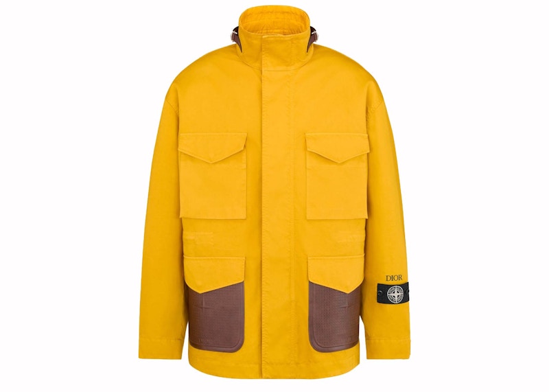 Dior x Stone Island Cotton-Blend Satin Jacket Yellow Men's - SS24 - US