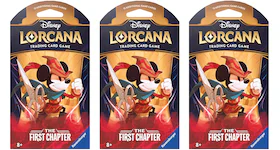 Disney Lorcana TCG The First Chapter Mickey Mouse Brave Little Tailor Sleeved Booster Pack 3x Lot