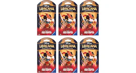Disney Lorcana TCG The First Chapter Mickey Mouse Brave Little Tailor Sleeved Booster Pack 6x Lot