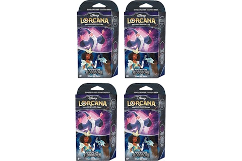 Disney Lorcana TCG The First Chapter Rise of the Floodborn Starter Deck Amethyst & Steel 4x Lot - US Disney Lorcana TCG The First Chapter Rise of the Floodborn Starter Deck Amethyst & Steel 4x Lot - US