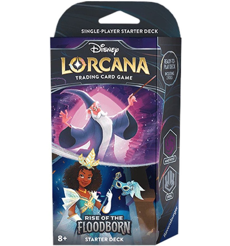 Disney Lorcana TCG The First Chapter Rise of the Floodborn Starter Deck Amethyst & Steel - US Disney Lorcana TCG The First Chapter Rise of the Floodborn Starter Deck Amethyst & Steel - US