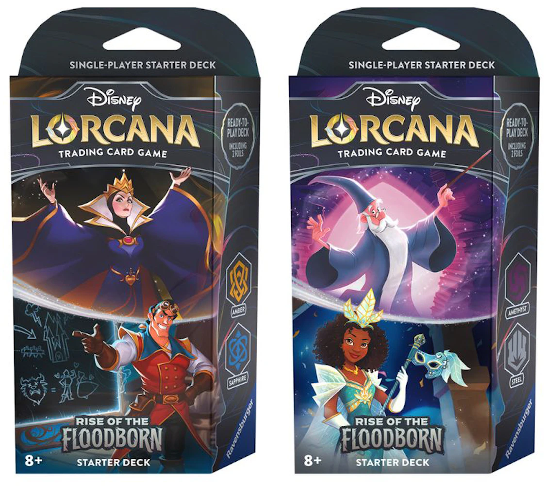 Disney Lorcana: Rise of the Floodborn TCG Starter Deck Amethyst & Steel, Starter Sets, Disney Lorcana, Products