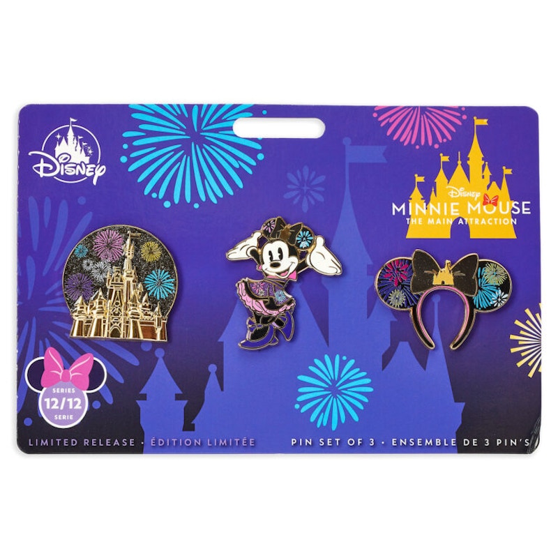 Disney Minnie Mouse Main Attraction December Nighttime Fireworks Castle Finale Pin Set Fw