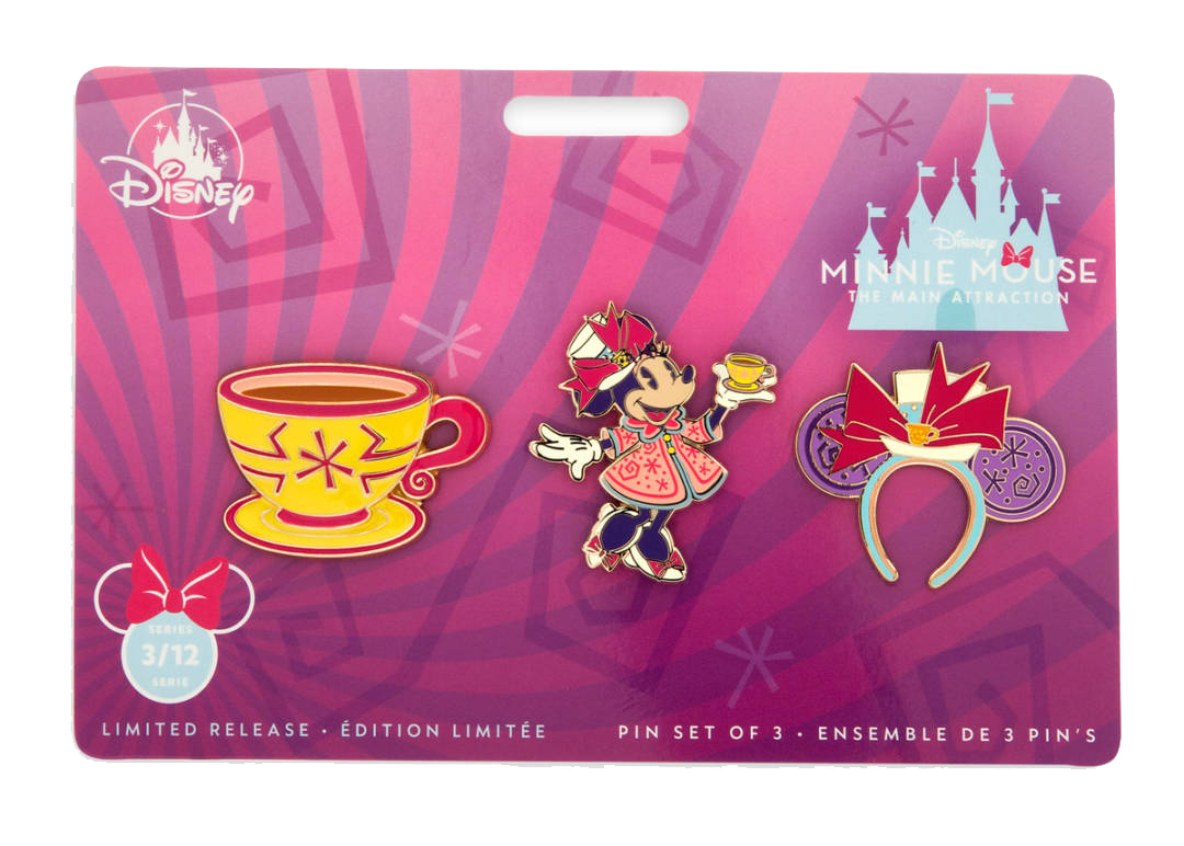 Disney Minnie Mouse Main Attraction March Mad Tea Party Pin Set US