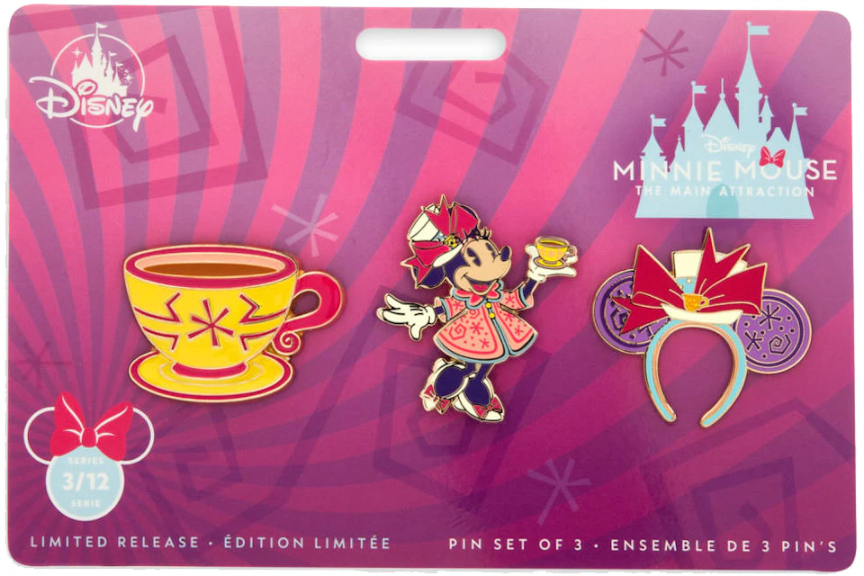 Disney Minnie Mouse Main Attraction March Mad Tea Party Pin Set
