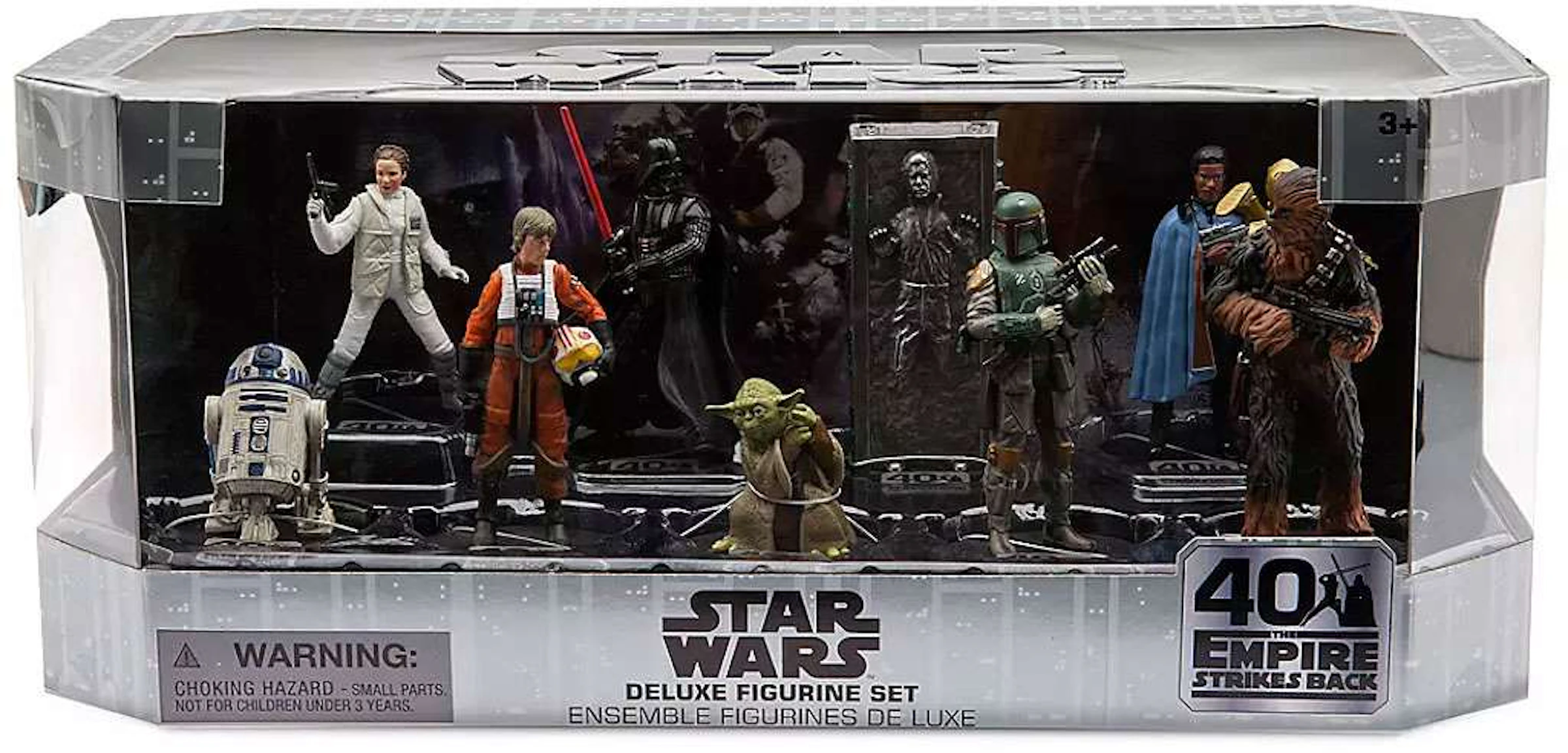 kabel Aanklager Het apparaat Disney Star Wars 40th Anniversary The Empire Strikes Back Disney Store  Exclusive PVC Deluxe Play Set Figure (9-Pack) - US