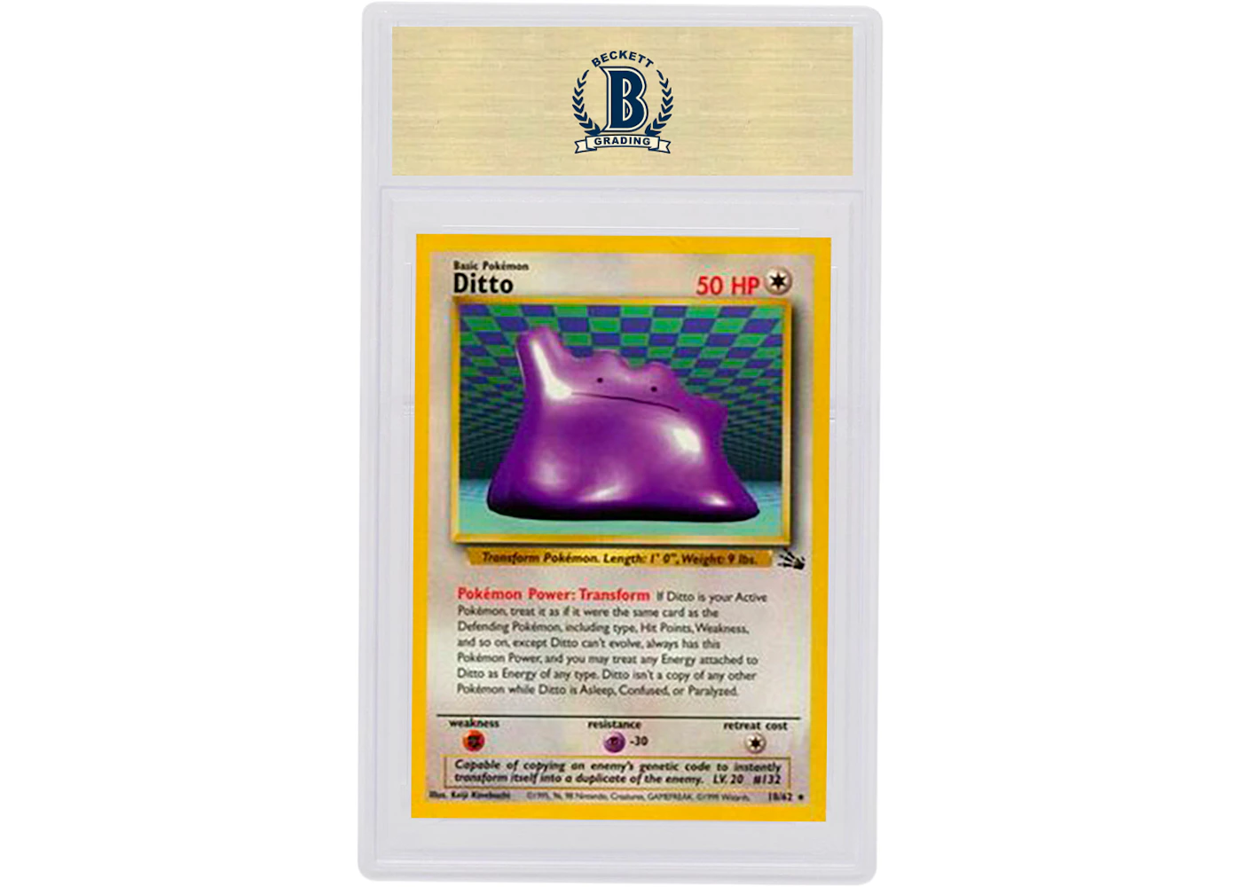 DittoHolo 1999 Pokemon TCG Fossil 3/62 (PSA or BGS Graded) 1999 US