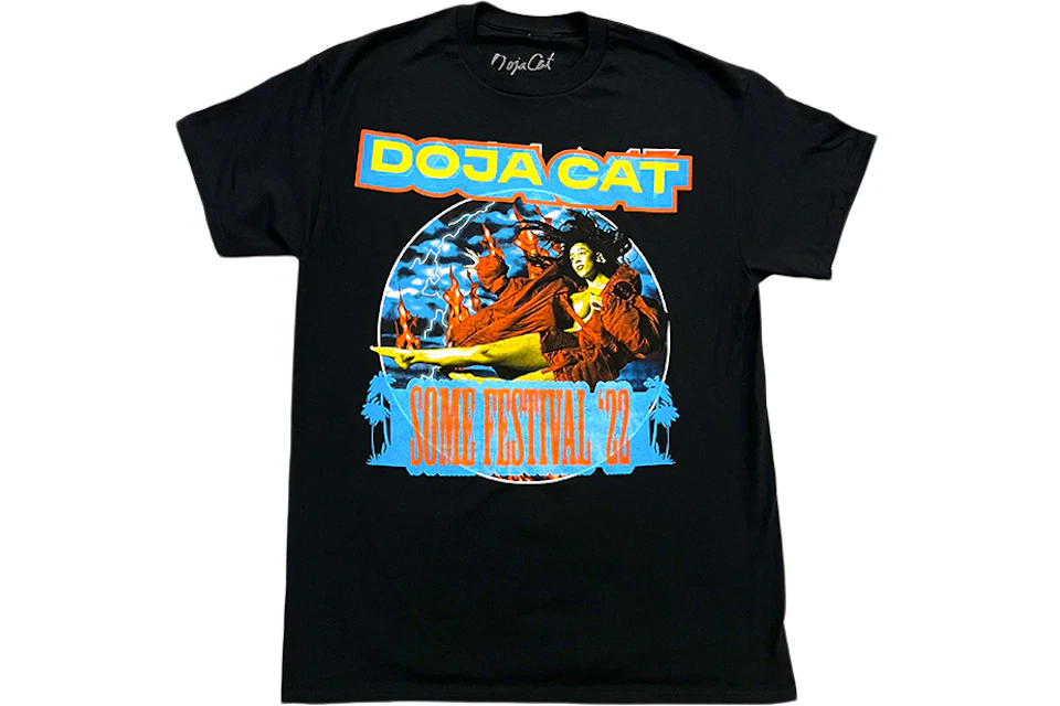 Doja Cat Coachella 22' Some Festival T-Shirt Black - SS22