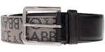 Dolce & Gabbana Ceinture en cuir avec logo intégral Noir/Beige